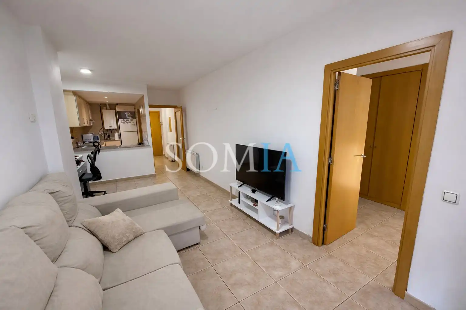 Sala de estar de Piso en venta en Sant Celoni con Calefacción, Horno y Balcón