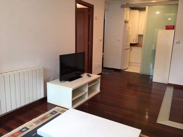 Sala d'estar de Apartament de lloguer en Santa Cruz de Bezana amb Calefacció, Jardí privat i Parquet