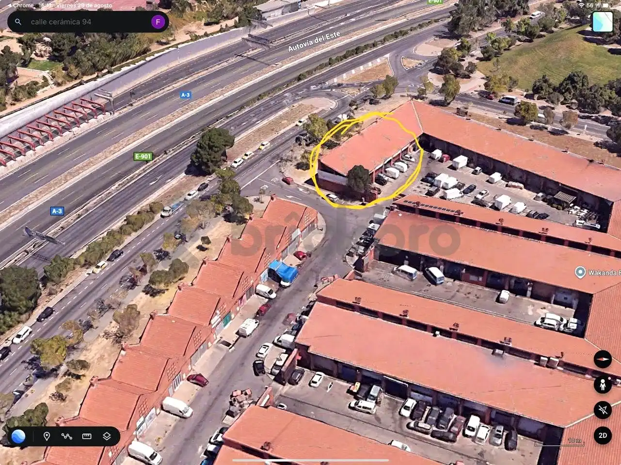 Parkplatz von Fabrikhallen zur Miete in Madrid