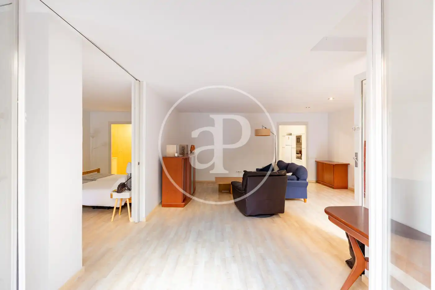 Sala d'estar de Pis en venda en Sarrià - Sant Gervasi