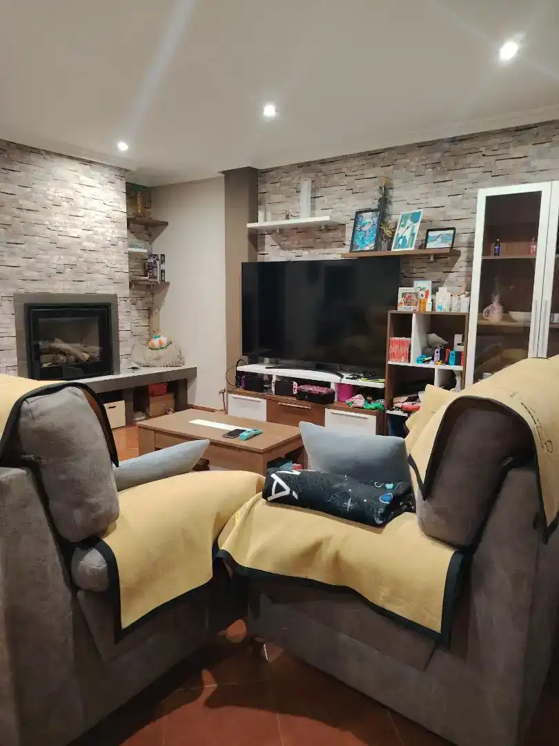 Sala de estar de Casa o chalet en venta en Sanxenxo con Balcón