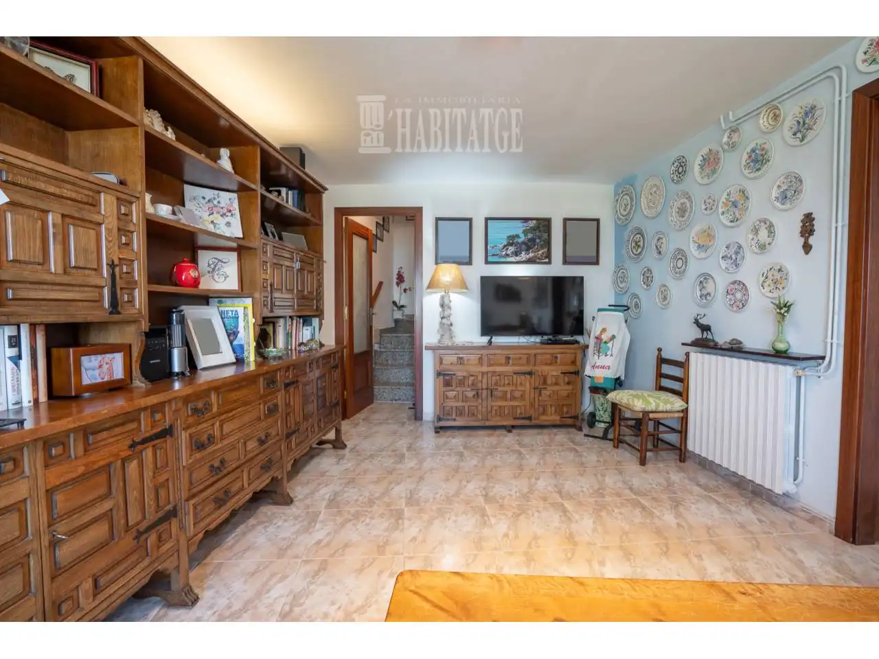 Living room of Houses for sale in Sant Hilari Sacalm  with Air Conditioner, Heating and Private garden