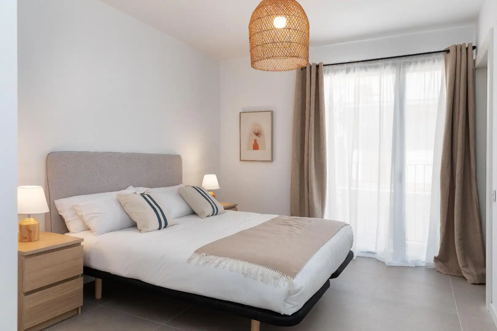 Schlafzimmer von Dachboden zur Miete in Calonge i Sant Antoni mit Klimaanlage, Heizung und Terrasse
