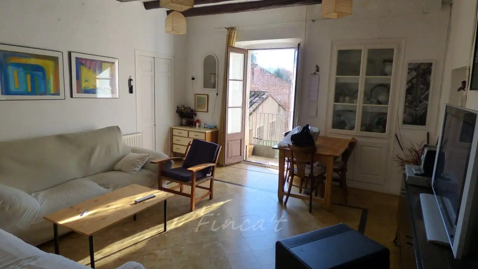 Sala d'estar de Casa adosada en venda en Monistrol de Calders amb Calefacció, Terrassa i Traster