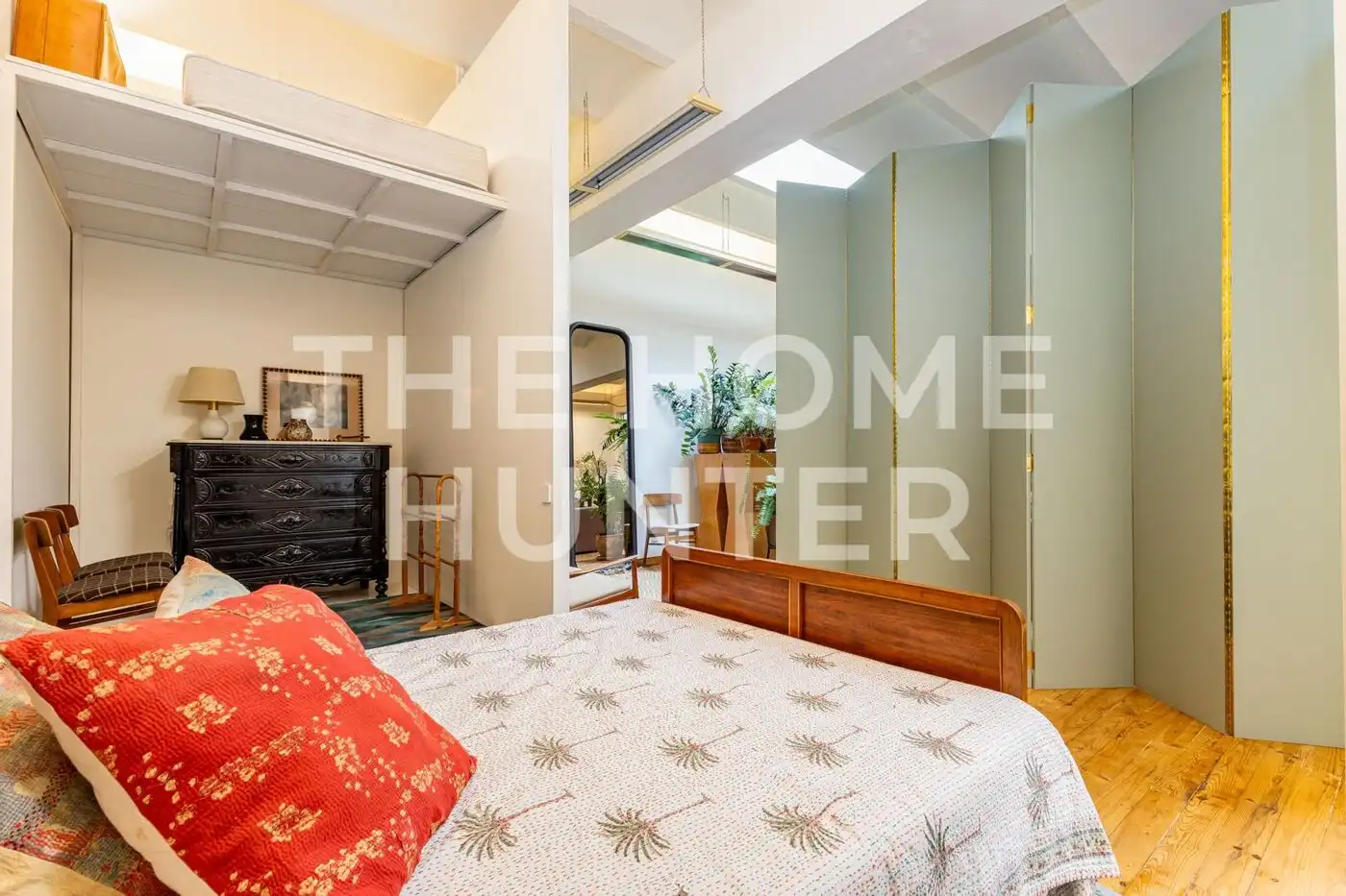 Schlafzimmer von Loft zum Verkauf in Barcelona mit Klimaanlage, Heizung und Möbliert