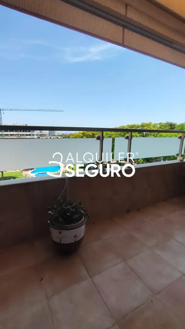 Balcony of Flat for rent in Torrent  with Air Conditioner, Terrace and Storage room