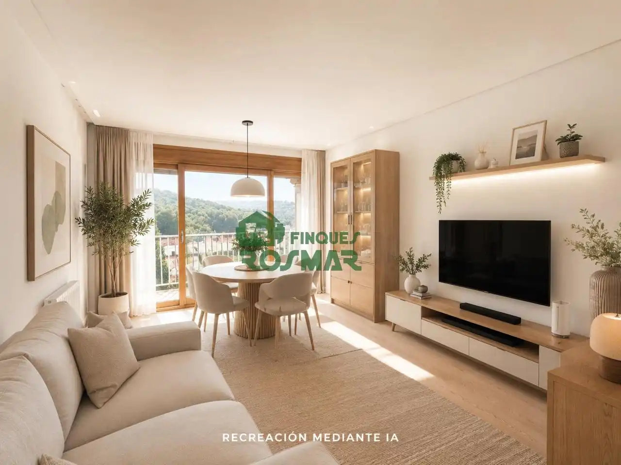 Wohnzimmer von Wohnung zum Verkauf in Lloret de Mar mit Klimaanlage, Heizung und Terrasse