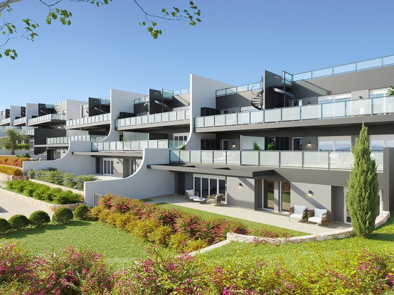 Außenansicht von Wohnungen zum Verkauf in Finestrat mit Gemeinschaftspool