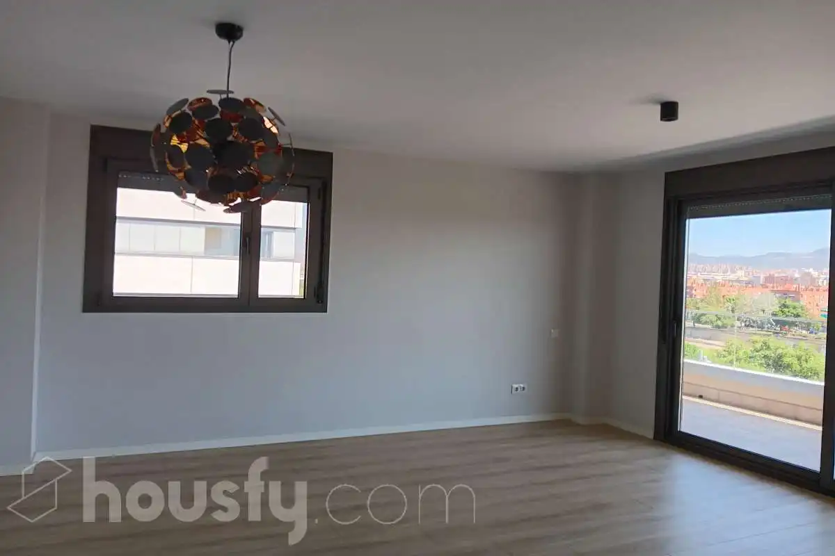 Wohnzimmer von Wohnung zur Miete in Sant Adrià de Besòs mit Klimaanlage und Balkon