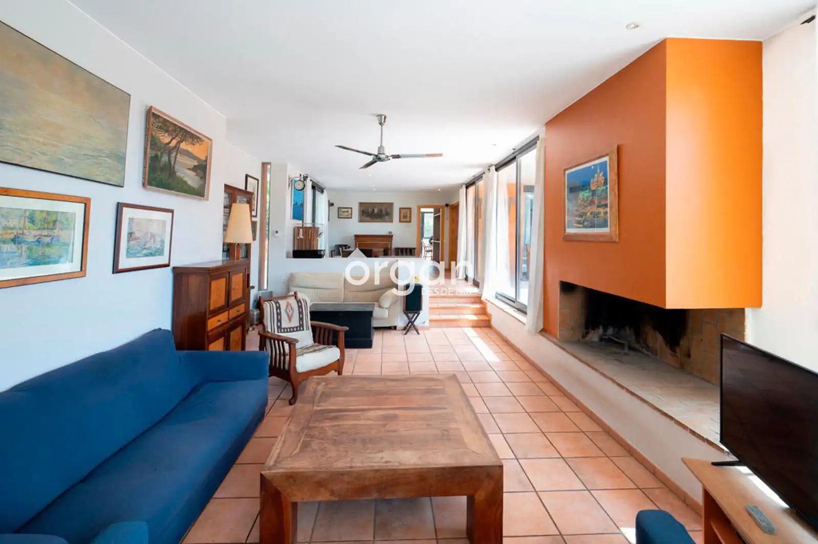 Wohnzimmer von Haus oder Chalet zum Verkauf in Cerdanyola del Vallès mit Klimaanlage, Heizung und Abstellraum