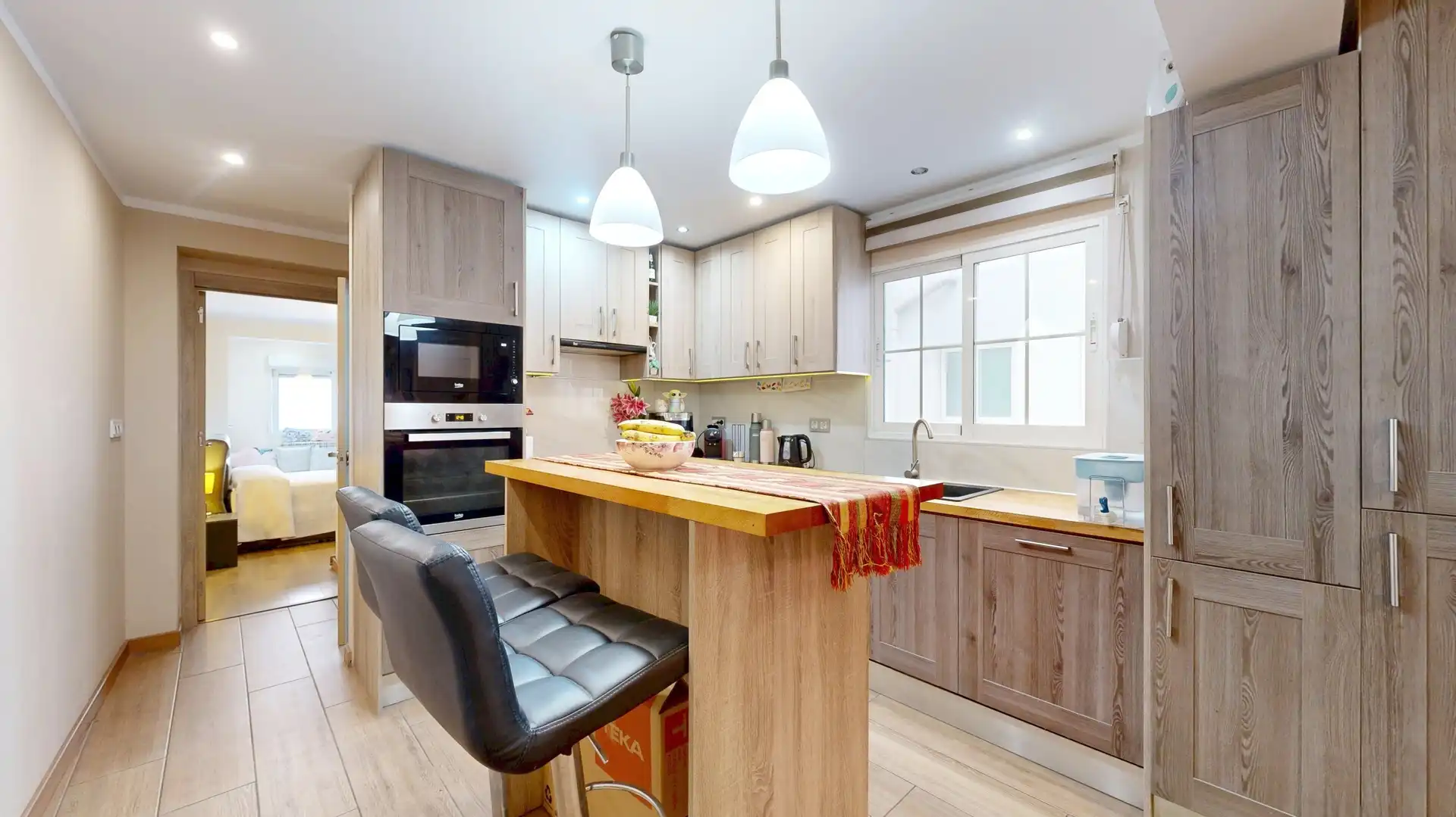 Kitchen of Flat for sale in Torrent  with Air Conditioner, Private garden and Balcony
