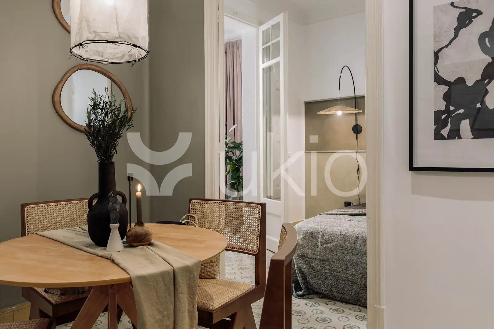 Habitación de Apartamento de alquiler en Barcelona con Aire acondicionado, Calefacción y Amueblado