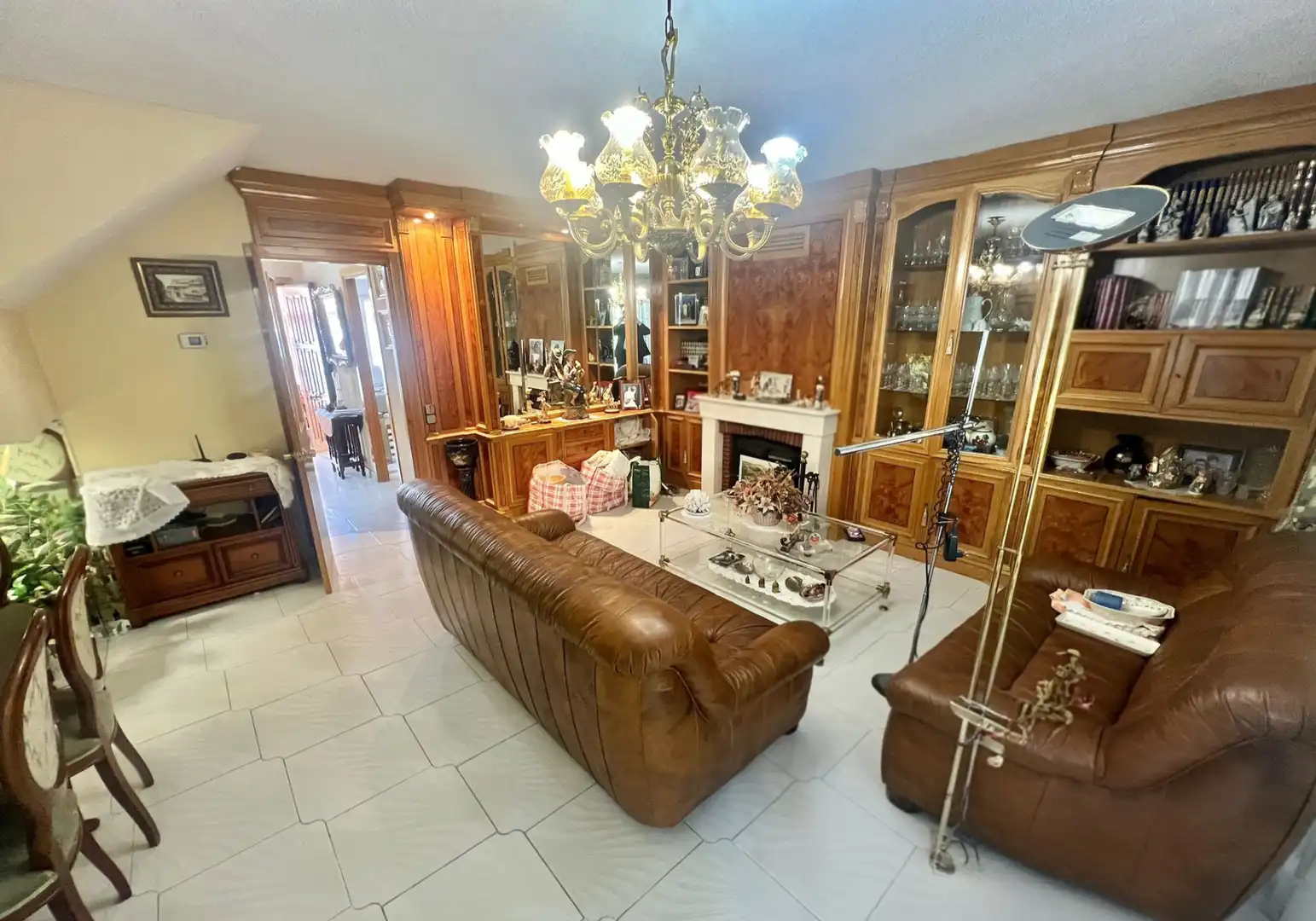 Sala de estar de Casa adosada en venta en Madrid con Aire acondicionado, Calefacción y Jardín privado