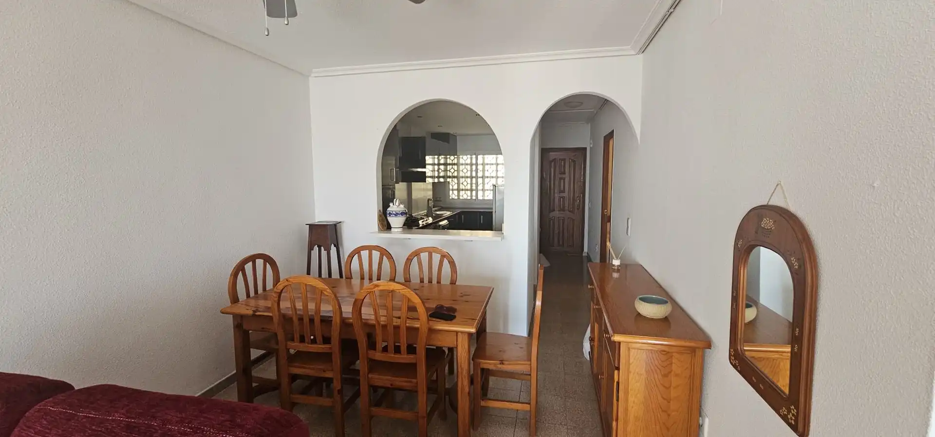 Esszimmer von Wohnungen zur Miete in Santa Pola mit Klimaanlage, Heizung und Terrasse