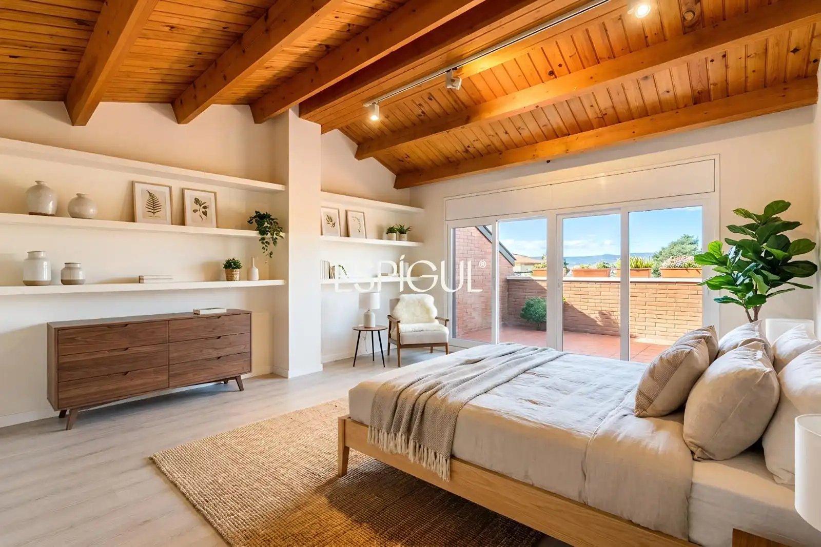Habitación de Casa adosada en venta en Sant Cugat del Vallès con Aire acondicionado, Calefacción y Terraza