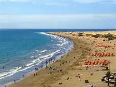 Vista exterior de Apartamento de alquiler en San Bartolomé de Tirajana con Aire acondicionado, Amueblado y Balcón