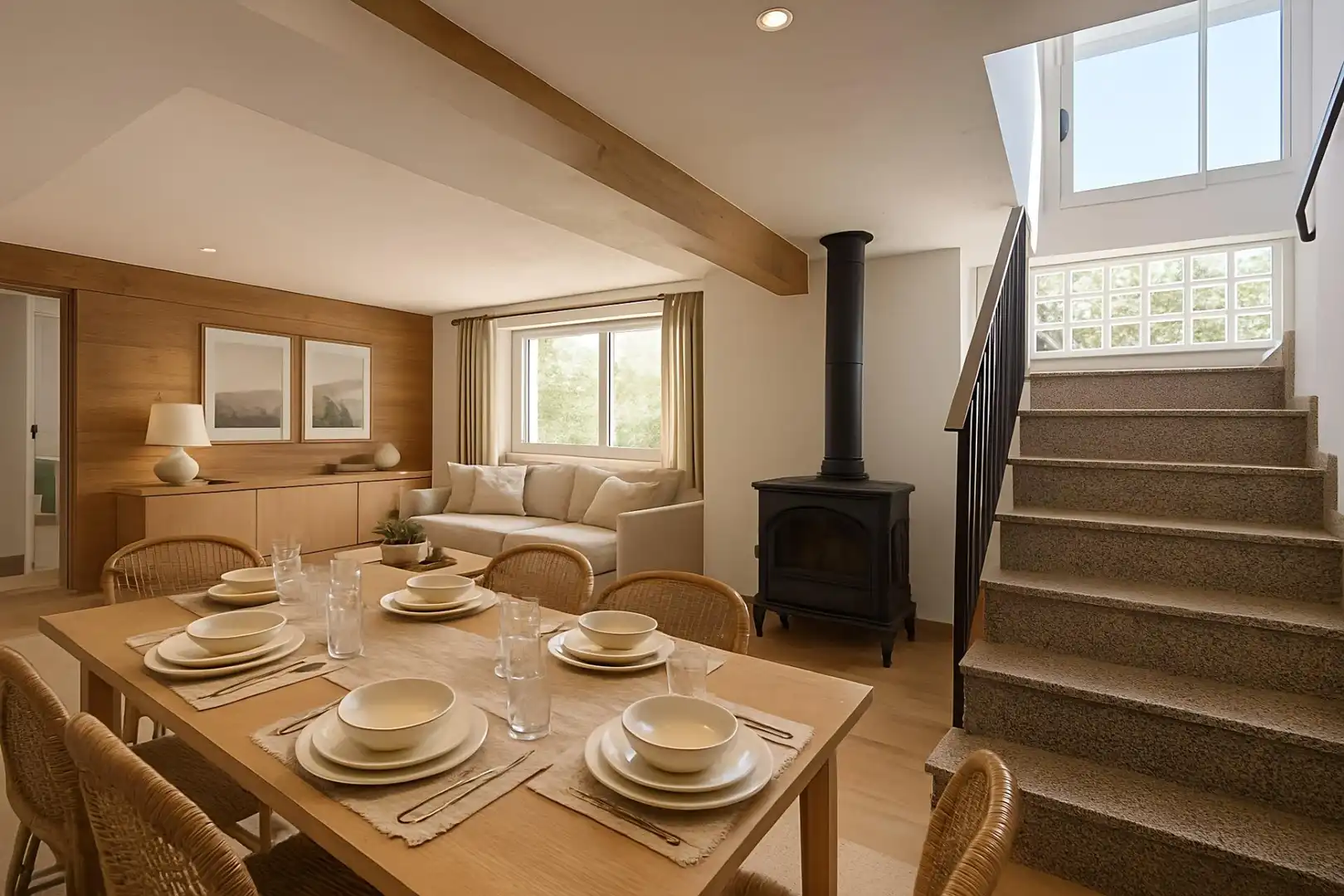 Dining room of Houses for sale in Rubiá  with Heating, Private garden and Storage room
