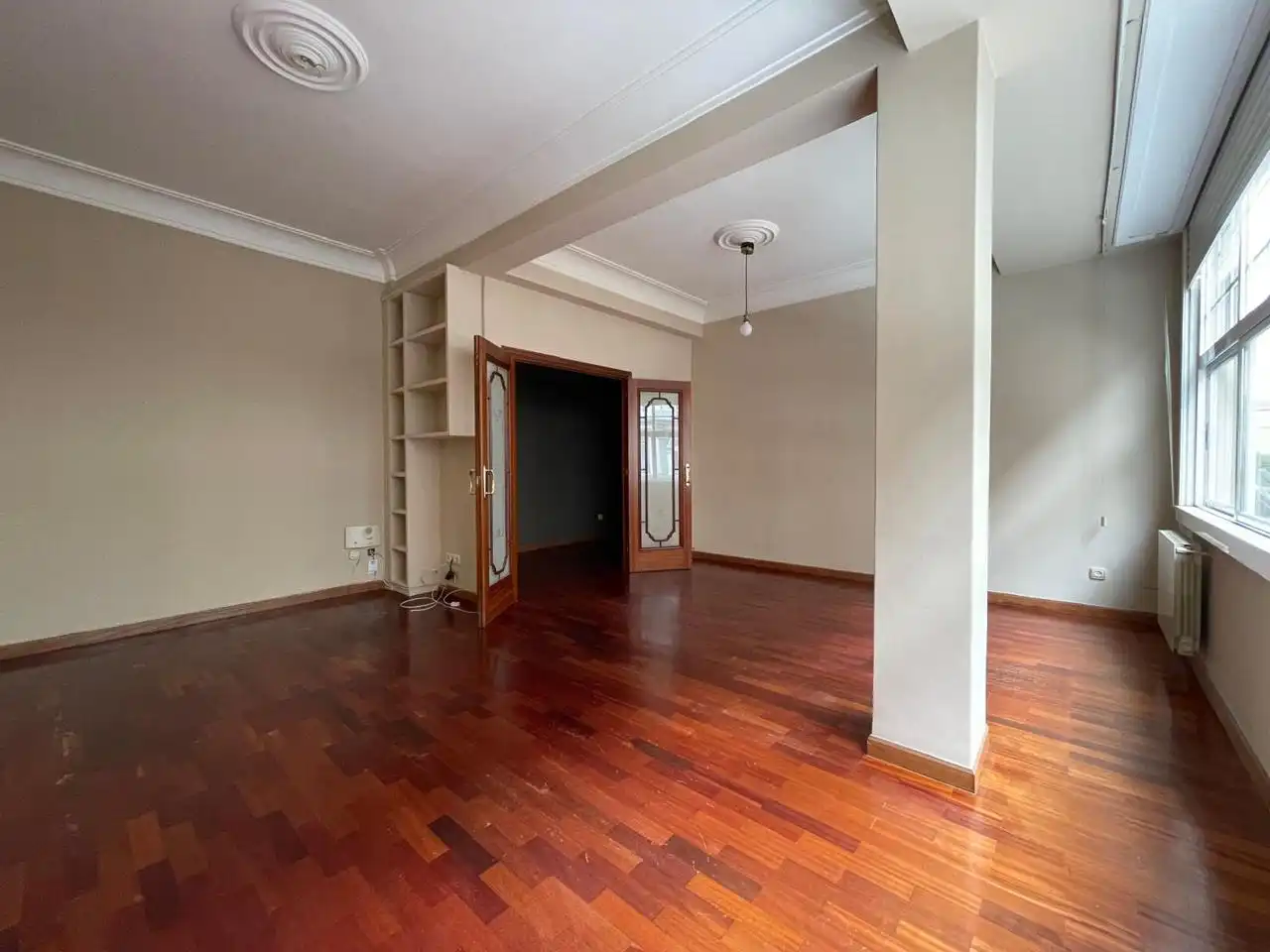 Living room of Flat for sale in A Coruña Capital   with Heating, Parquet flooring and Storage room
