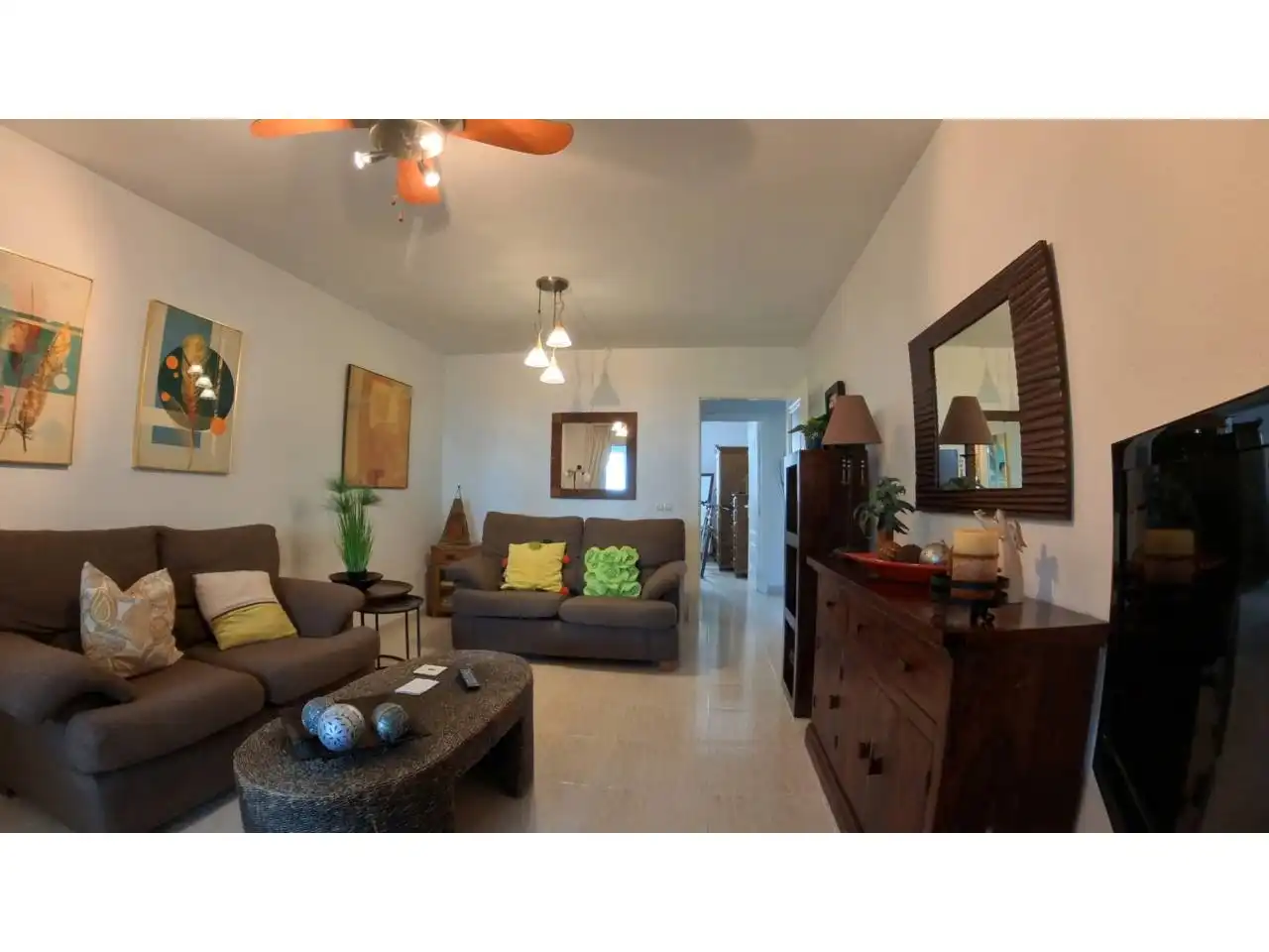 Sala d'estar de Apartament en venda en El Ejido amb Terrassa, Moblat i Piscina comunitària
