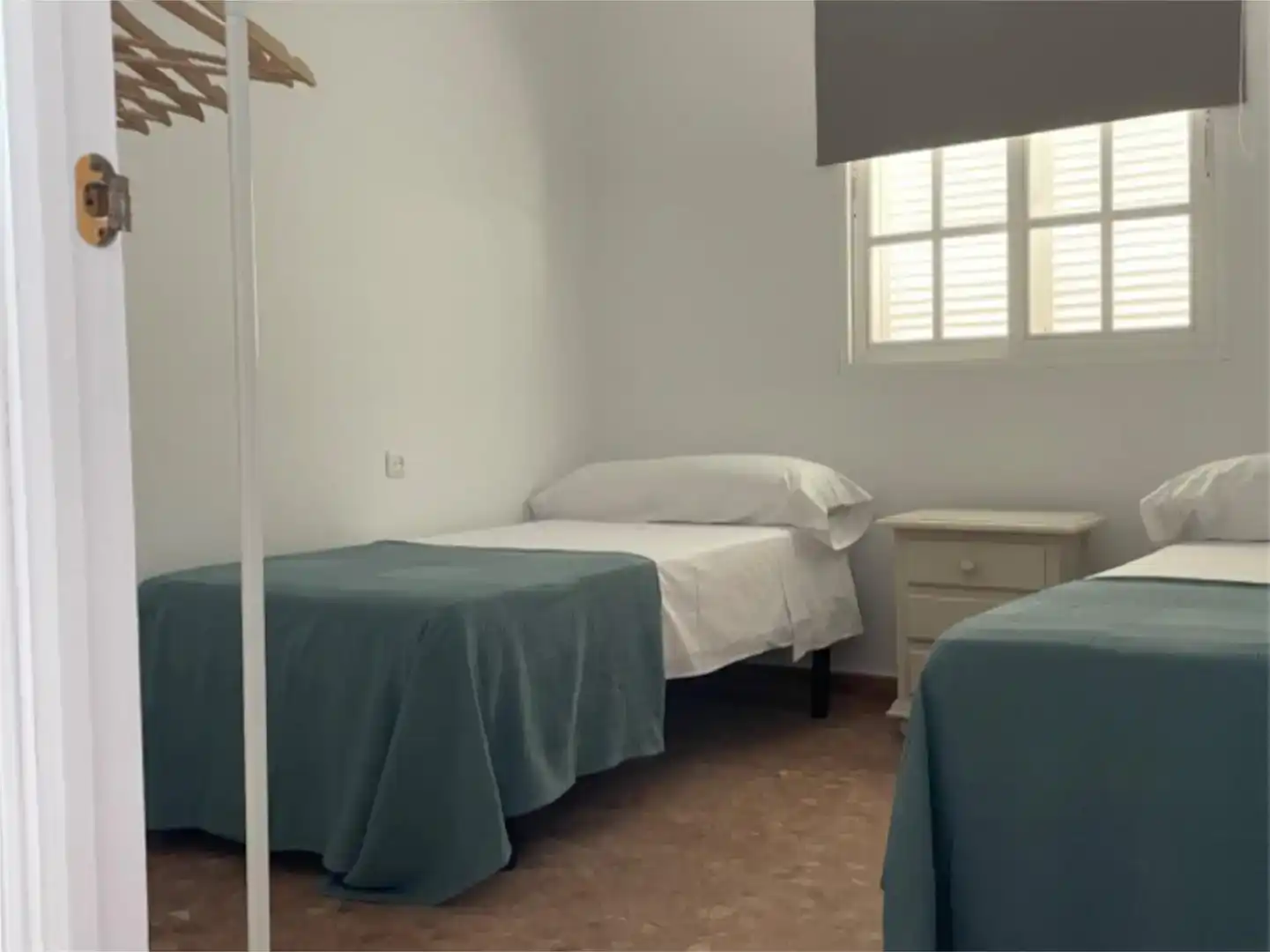 Schlafzimmer von Wohnung zur Miete in Sanlúcar de Barrameda mit Klimaanlage, Privatgarten und Möbliert