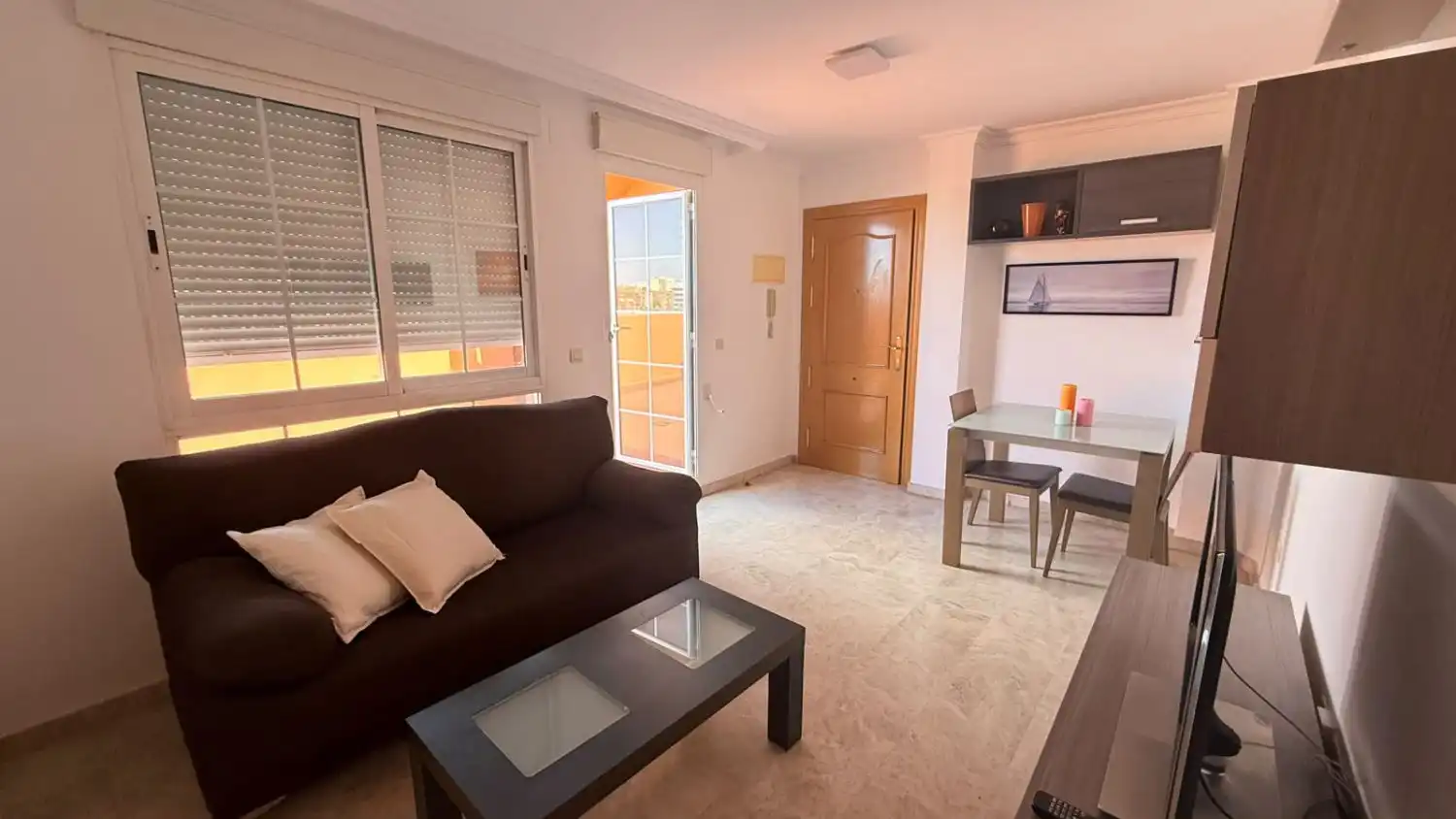 Sala d'estar de Pis de lloguer en Albacete amb Aire condicionat, Calefacció i Terrassa
