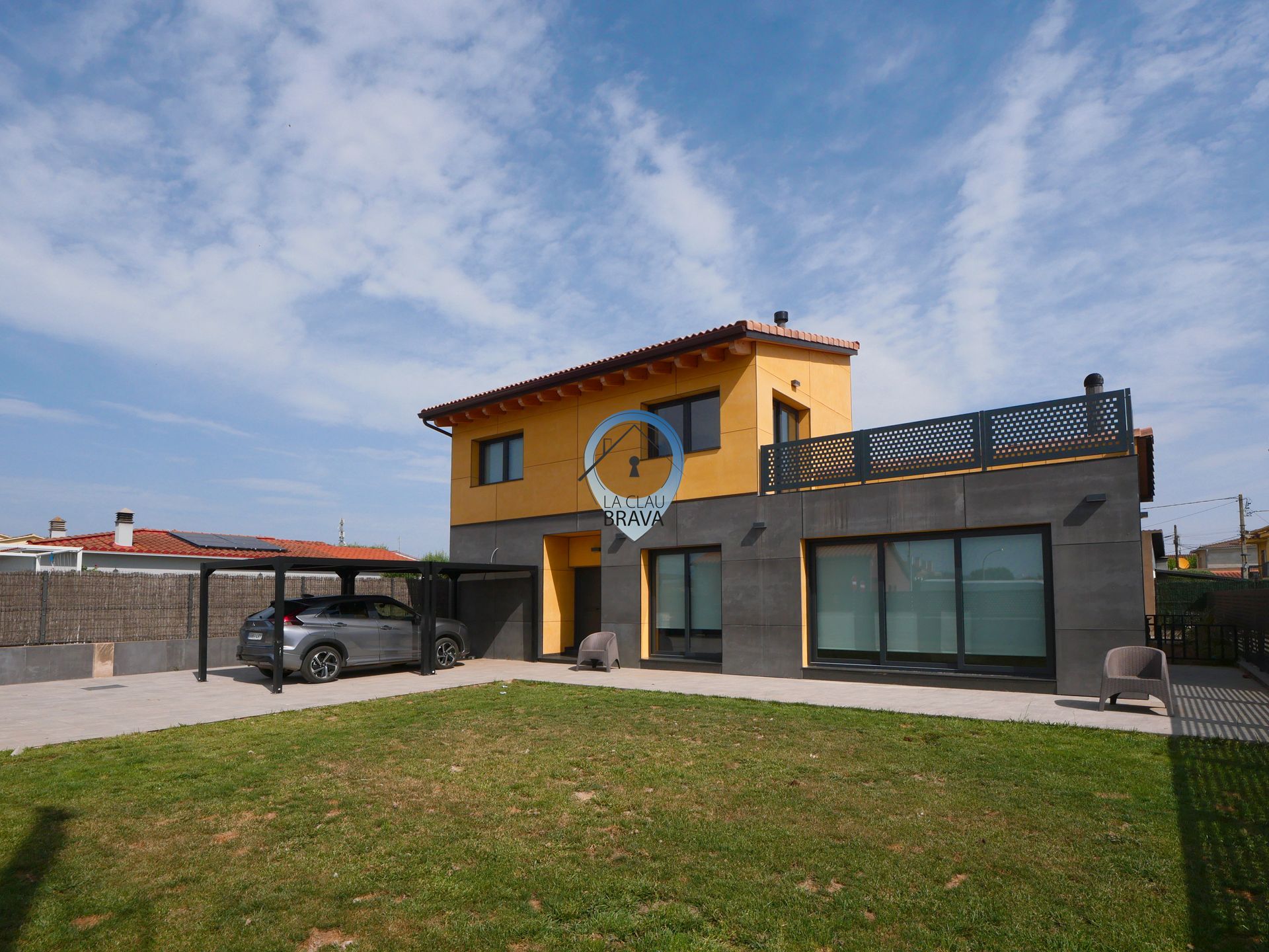 Vista exterior de Casa o xalet en venda en Fontcoberta amb Calefacció, Jardí privat i Terrassa