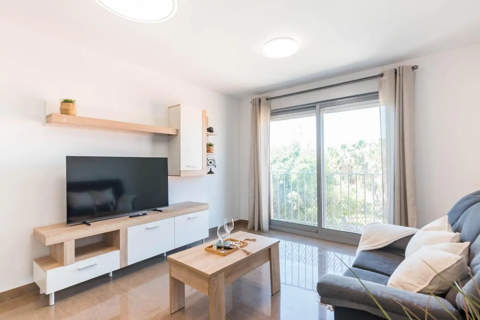Living room of Flat for sale in Murcia  with Air Conditioner, Balcony and Alarm