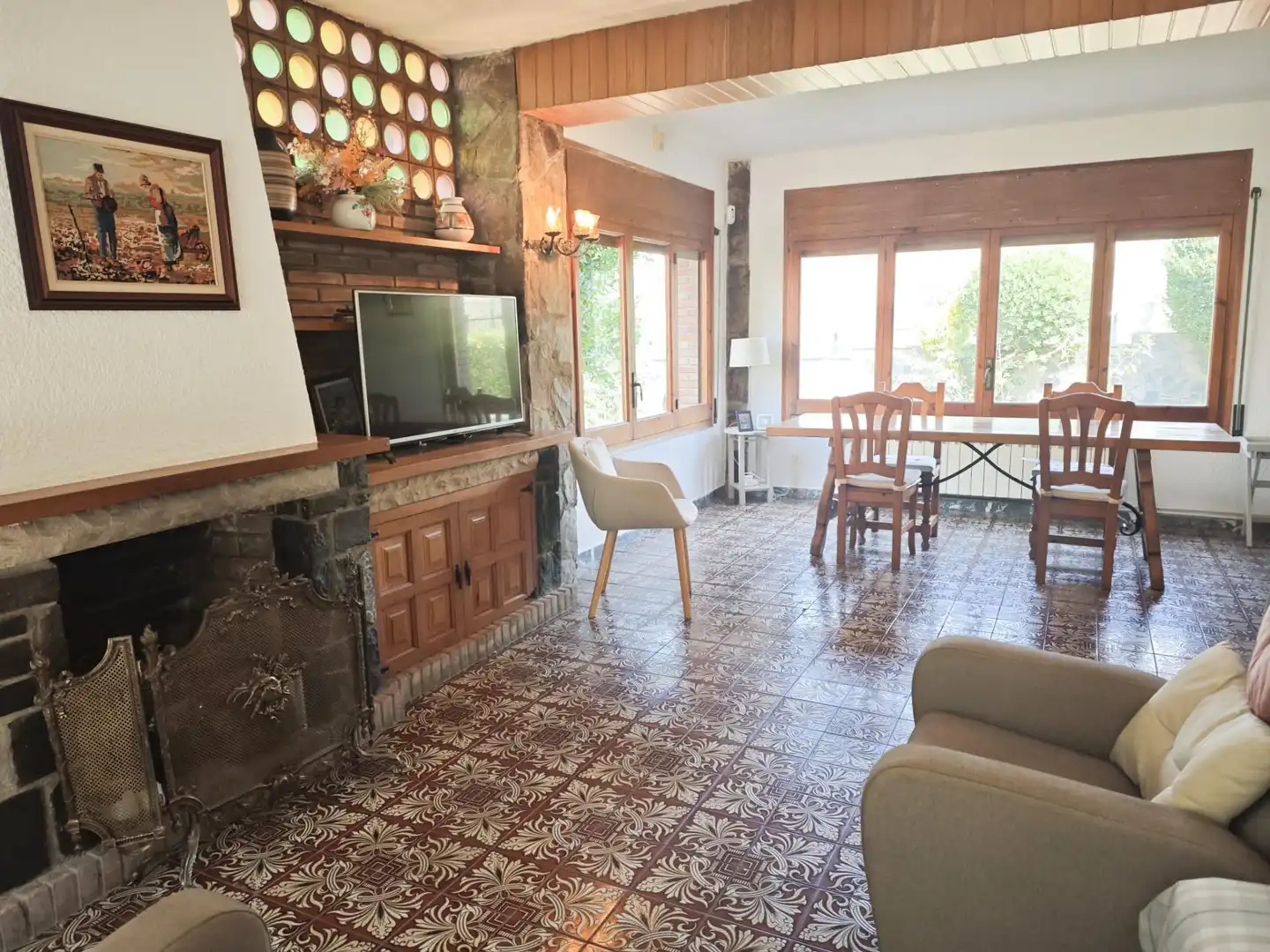 Sala d'estar de Casa o xalet en venda en Sant Pere de Vilamajor amb Aire condicionat, Calefacció i Piscina