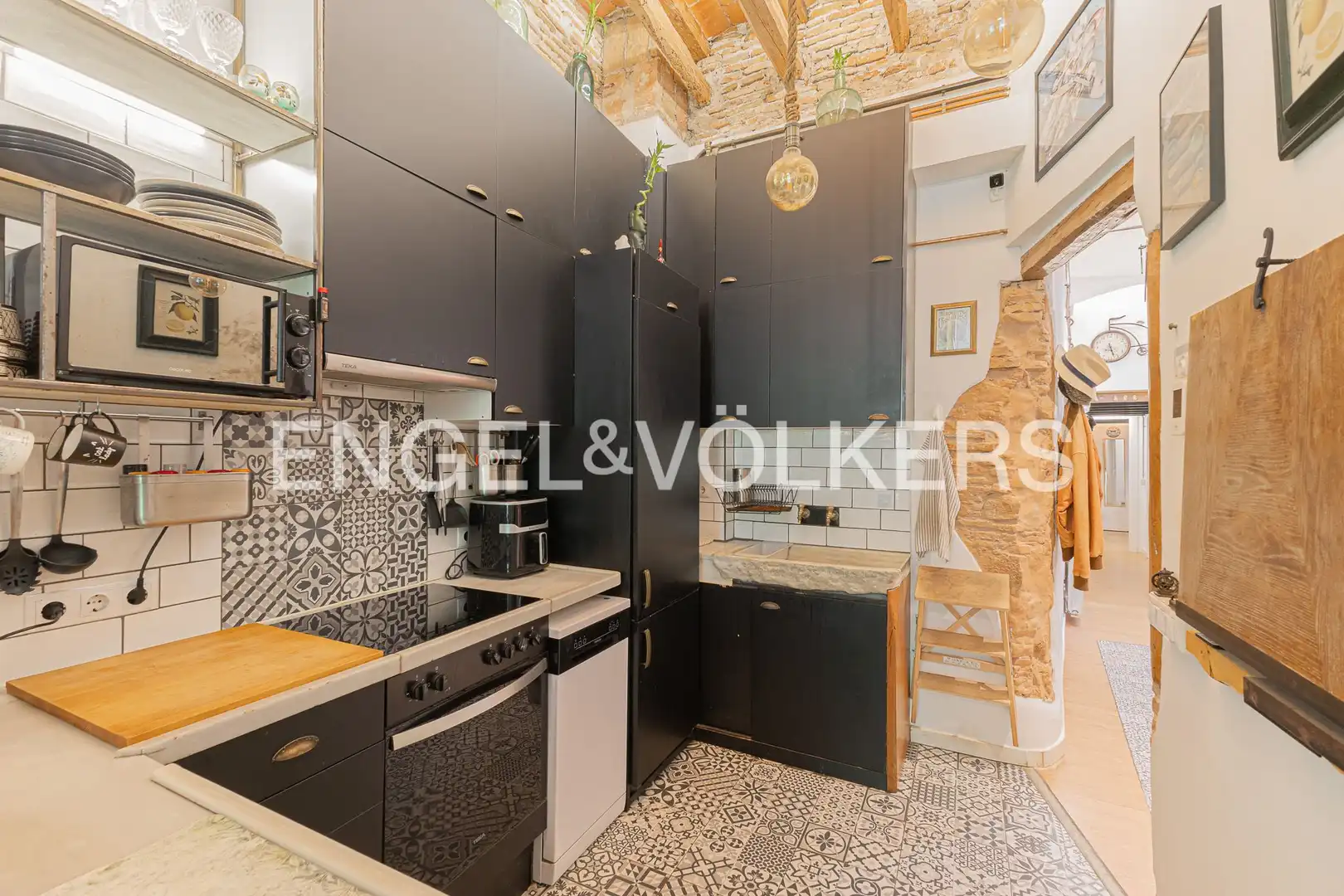 Küche von Maisonette zum Verkauf in Barcelona mit Klimaanlage, Heizung und Möbliert