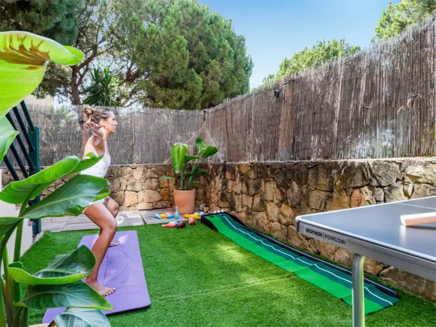 Jardí de Pis de lloguer en Marbella amb Aire condicionat i Piscina