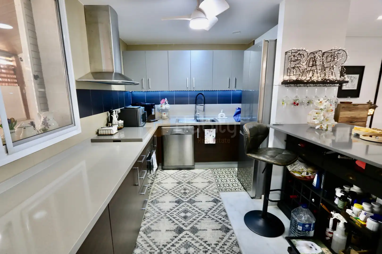 Cocina de Planta baja en venta en Fuente Álamo de Murcia con Aire acondicionado, Calefacción y Jardín privado
