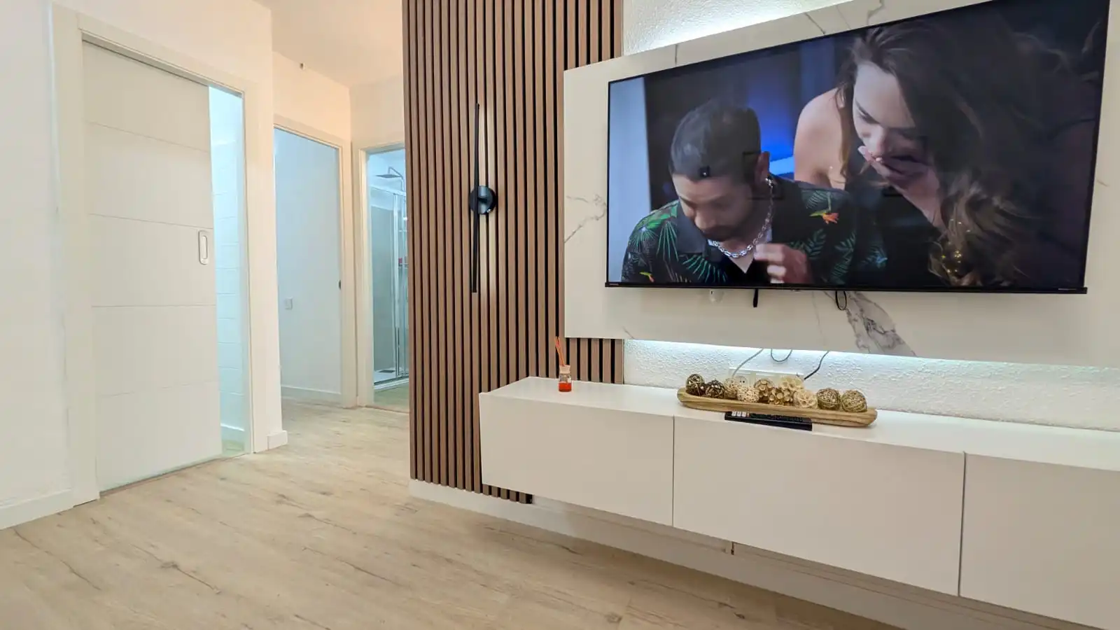 Sala de estar de Piso en venta en Barcelona con Aire acondicionado, Parquet y Amueblado