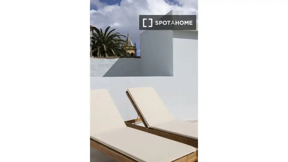 Terrace of Apartments for share in San Cristóbal de la Laguna  with Air Conditioner, Terrace and Furnished
