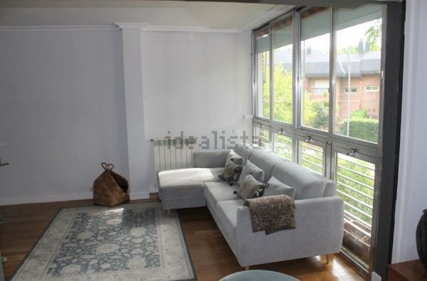 Living room of Flat to rent in  Madrid Capital  with Air Conditioner, Heating and Parquet flooring