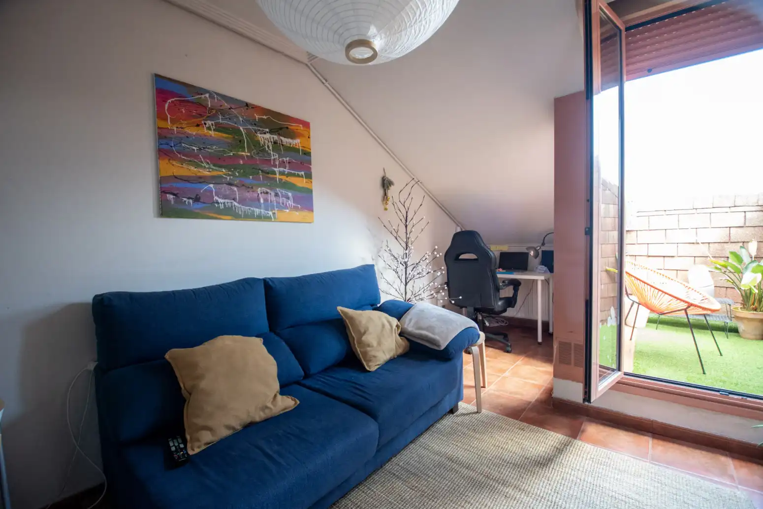 Sala de estar de Ático en venta en Villaviciosa con Calefacción, Parquet y Terraza