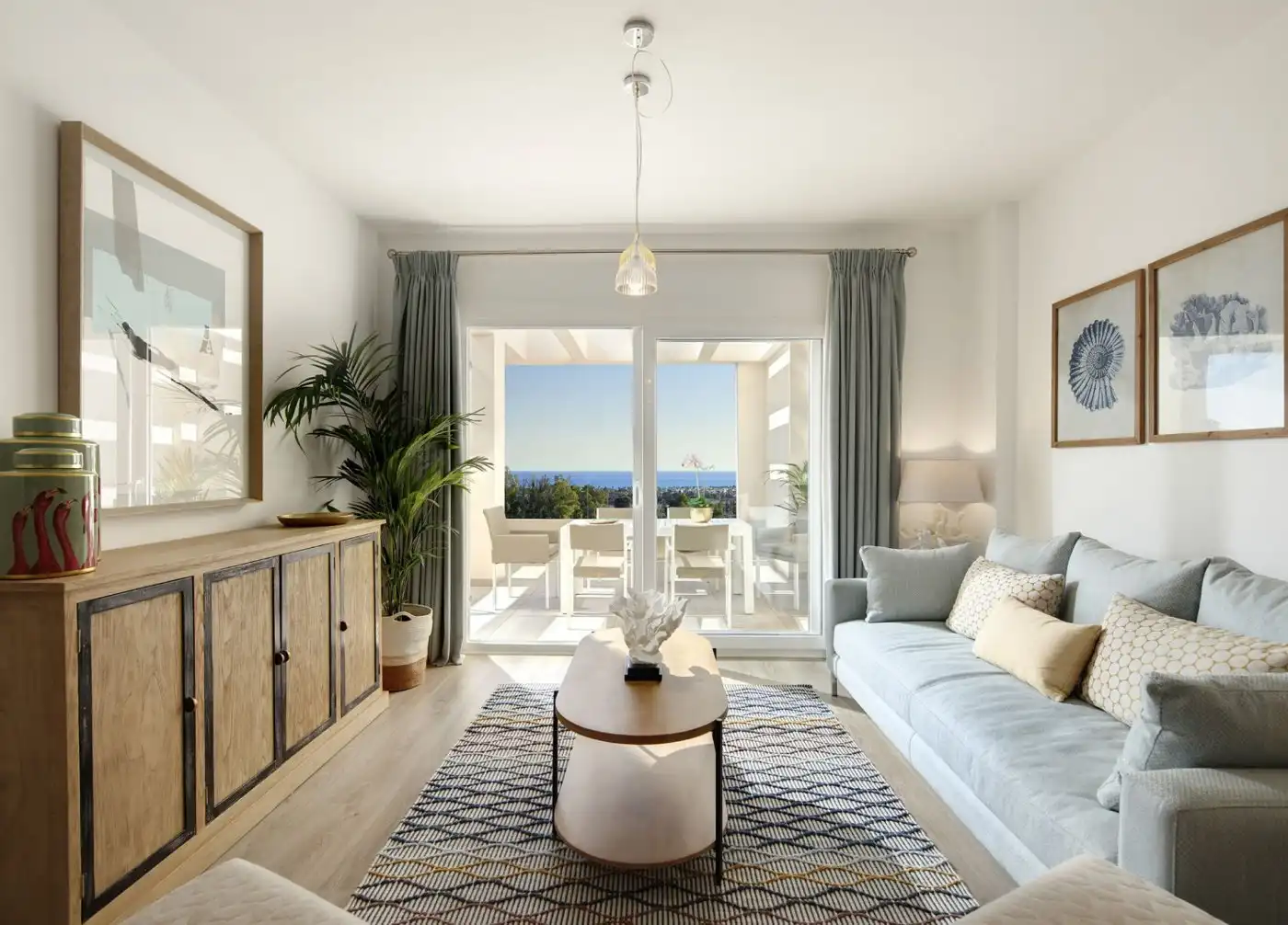 Sala d'estar de Pis en venda en Marbella amb Aire condicionat, Terrassa i Piscina comunitària