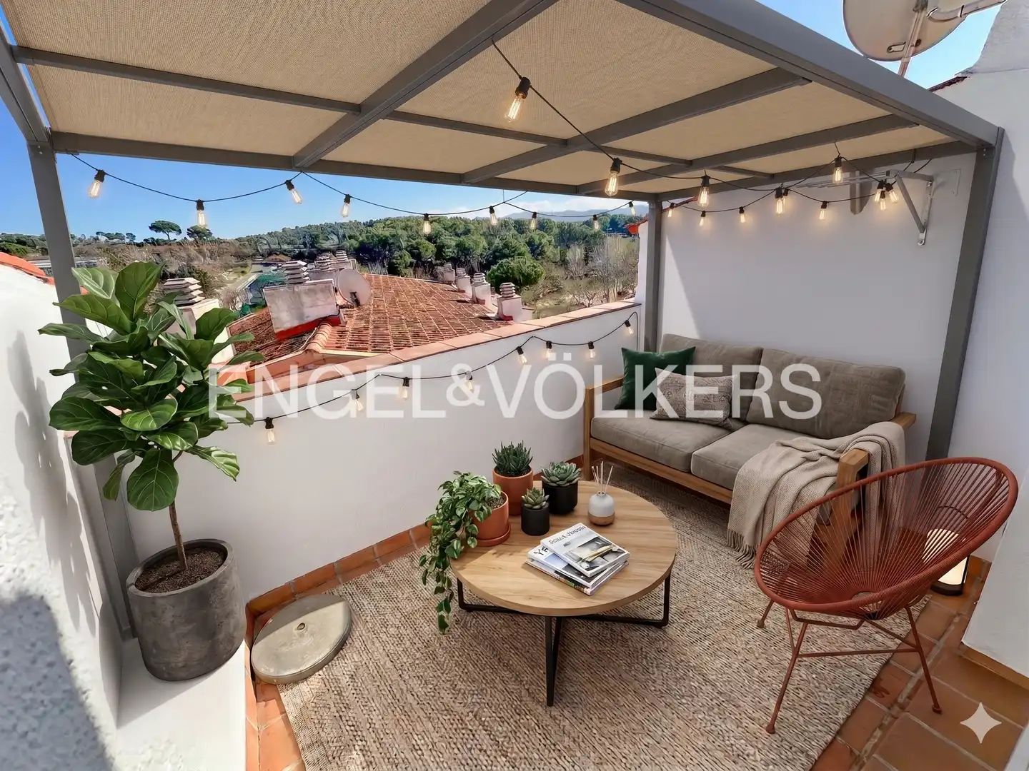 Terrasse von Maisonette zum Verkauf in Rubí mit Klimaanlage, Heizung und Parkett