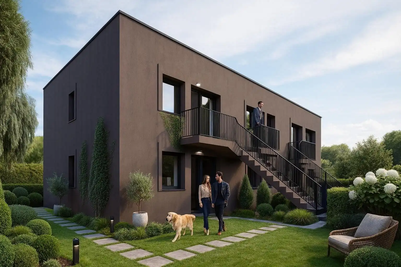 Außenansicht von Erdgeschoss zum Verkauf in Piélagos mit Heizung, Privatgarten und Terrasse