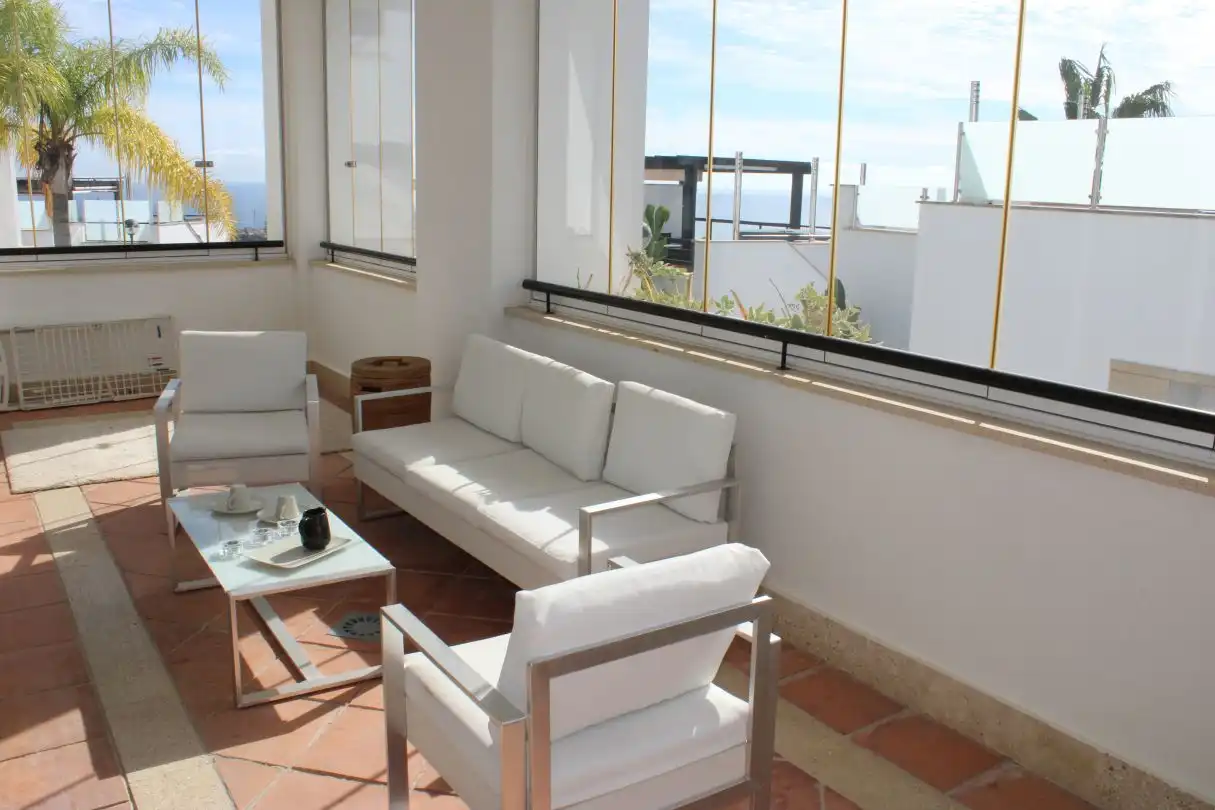 Terraza de Casa adosada de alquiler en Marbella con Aire acondicionado, Calefacción y Jardín privado