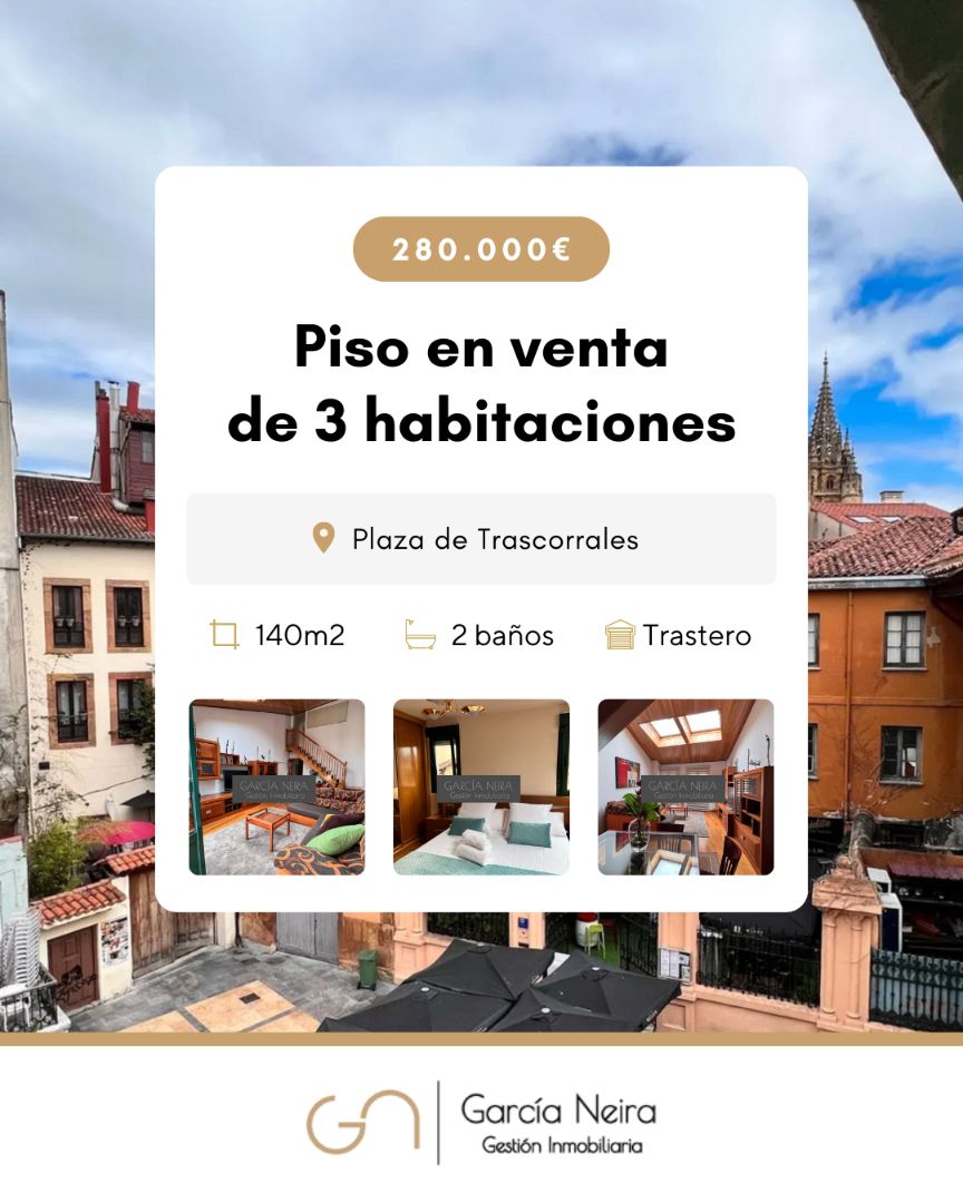 Exterior view of Flat for sale in Oviedo   with Heating, Storage room and Furnished