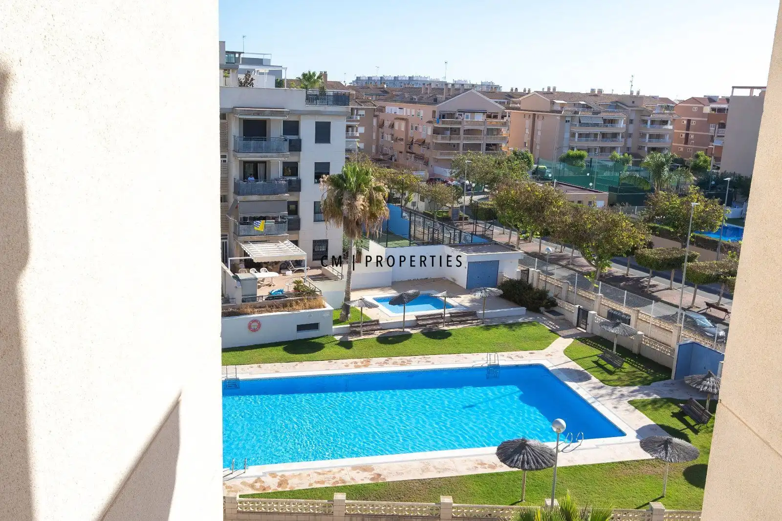 Schwimmbecken von Dachboden zur Miete in Canet d'En Berenguer mit Klimaanlage, Heizung und Terrasse