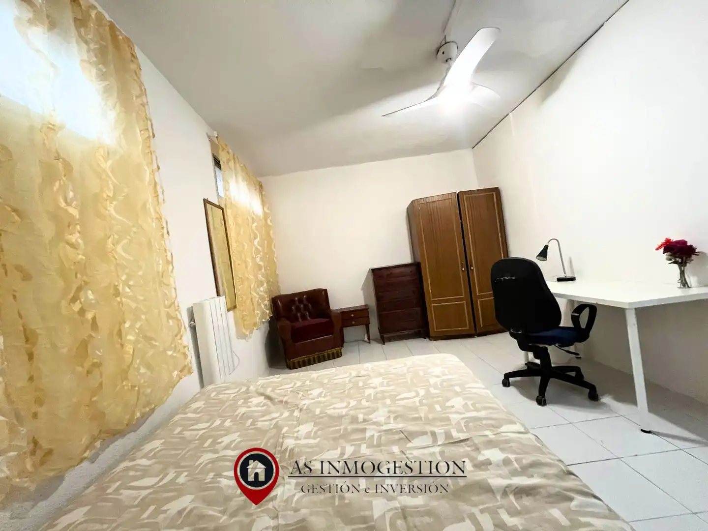 Bedroom of Flat for rent in Madrid  with Air Conditioner, Furnished and Oven