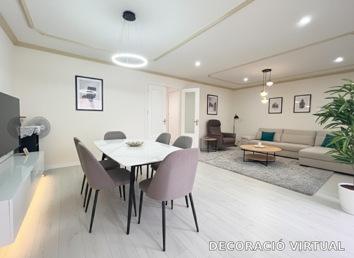 Dining room of Flat for sale in  Lleida Capital  with Air Conditioner and Balcony