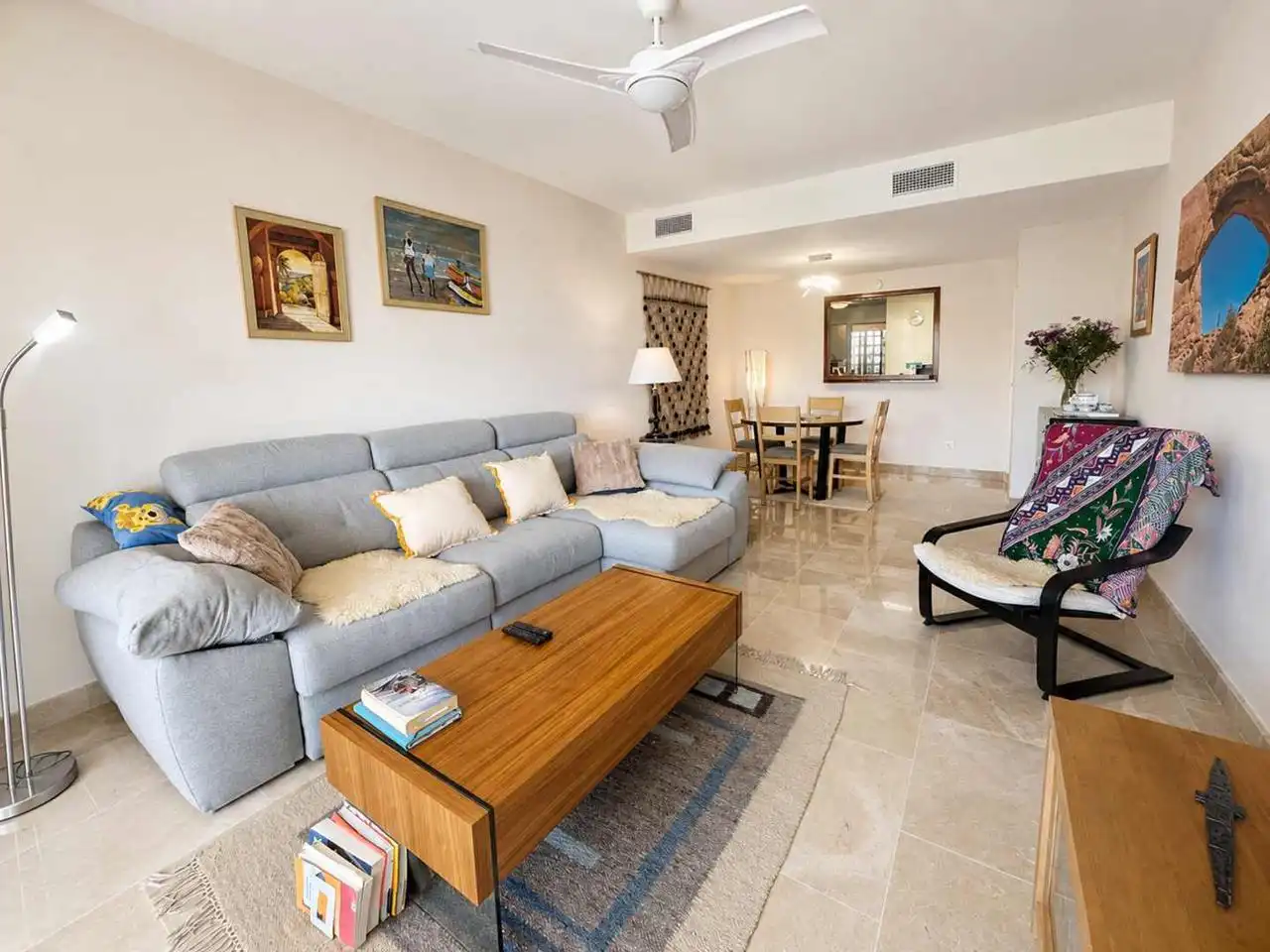Sala de estar de Apartamento en venta en Manilva con Aire acondicionado, Calefacción y Terraza