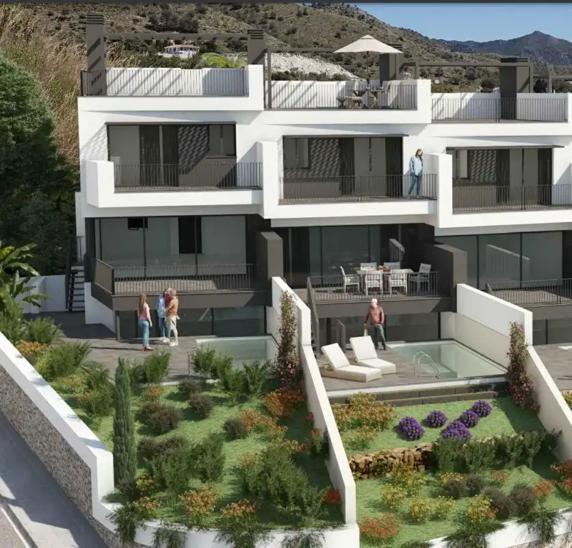 Terraza de Casa adosada en venta en Nerja con Calefacción, Terraza y Piscina