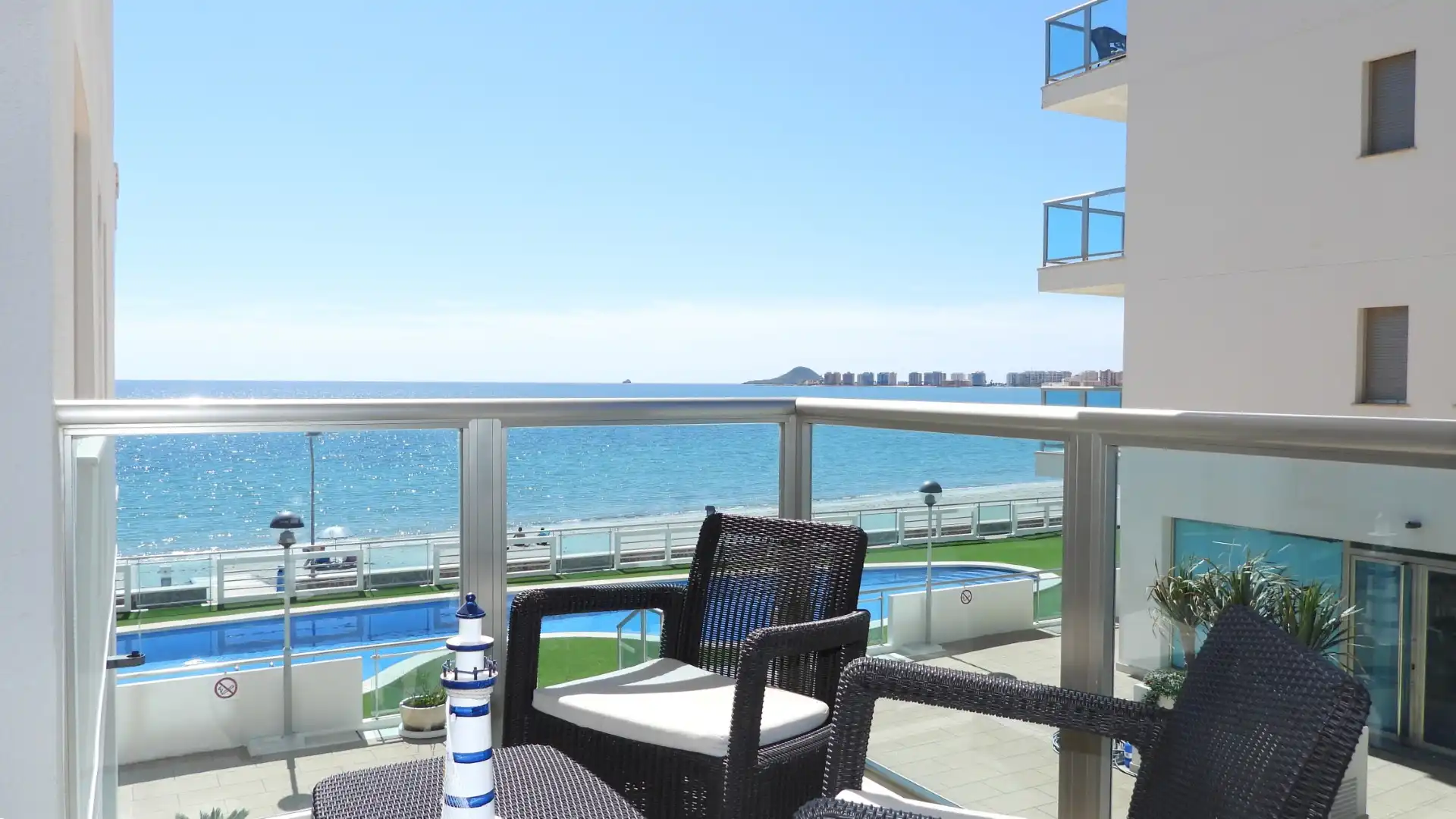 Terrassa de Apartament en venda en La Manga del Mar Menor amb Aire condicionat, Calefacció i Terrassa