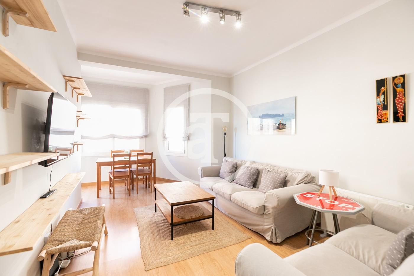 Living room of Flat to rent in  Barcelona Capital  with Heating, Furnished and Oven