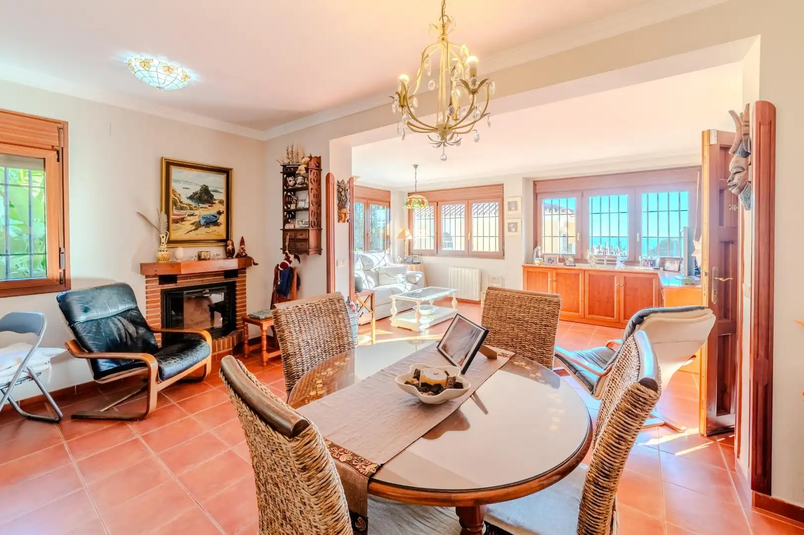 Dining room of Houses for sale in Rincón de la Victoria  with Air Conditioner, Terrace and Storage room