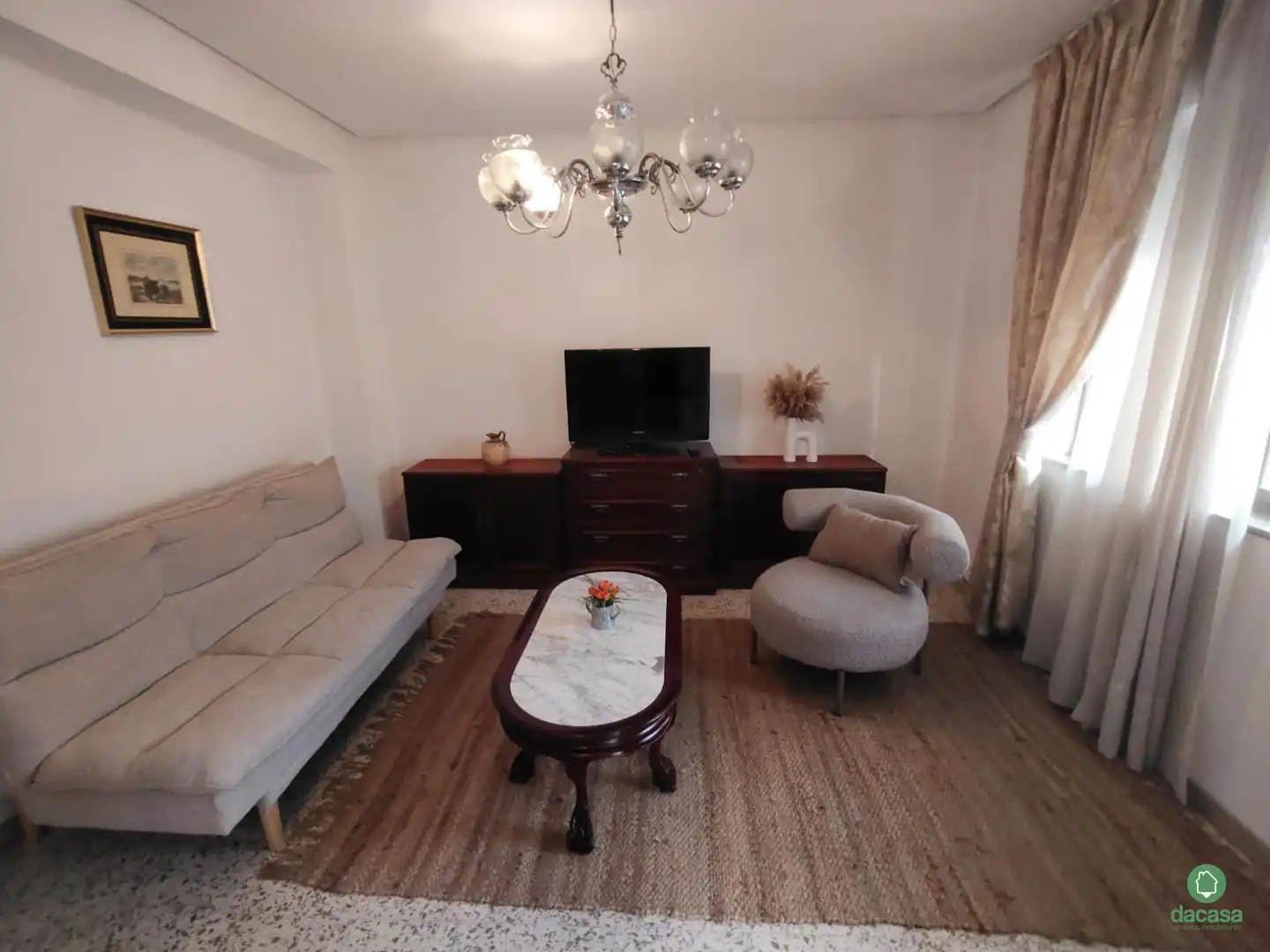 Sala de estar de Piso de alquiler en Huelva con Terraza, Amueblado y Horno