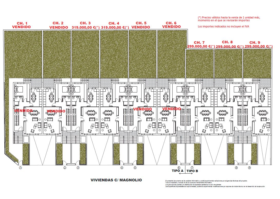 Casa adosada en venta en Calle Magnolio, Sónsoles